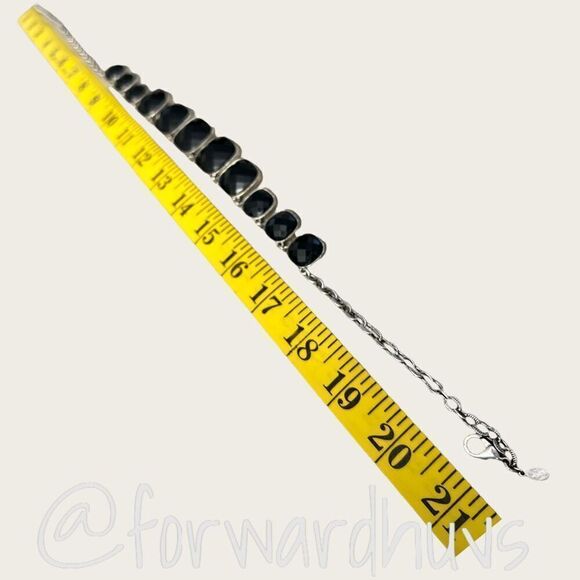 Premier Designs Black Faceted Square Bead Necklace - Picture 9 of 10